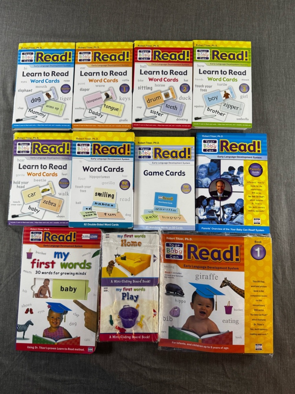 LOT Your Baby Can Read Word & Game Cards Robert Titzer Ph.D. Early Language